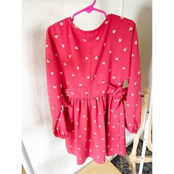 Gianni Bini Girls Mauve Floral Button-Down Dress - Picture 4 of 4